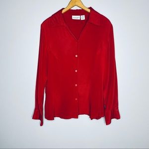 Vintage Jaclyn Smith Silk Button Down Top